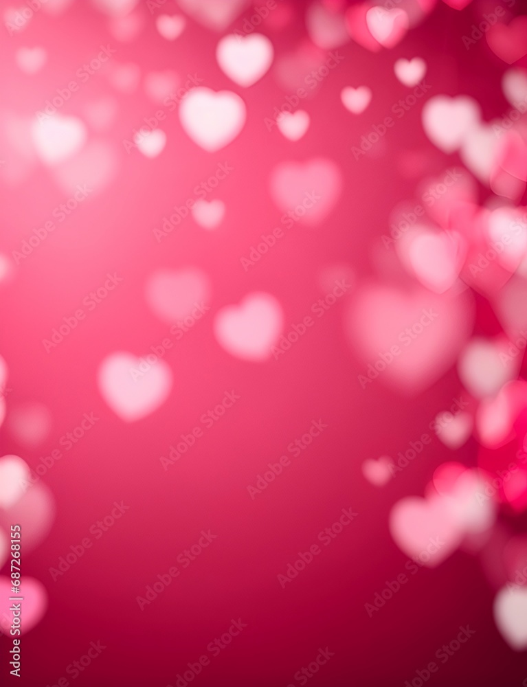 Valentine day themed background. AI generated illustration