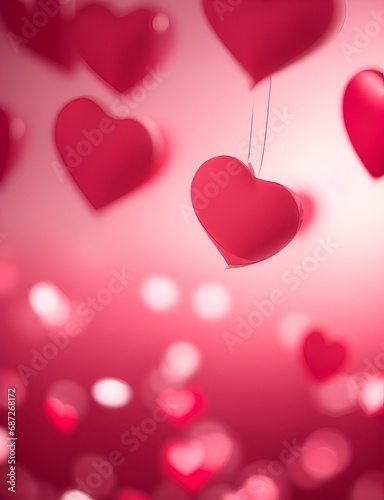 Valentine day themed background. AI generated illustration