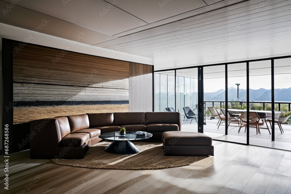 Fototapeta premium neat modern interior. generative AI.