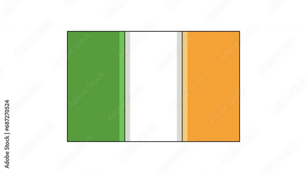 Animation of forming the Irish flag Animation of forming the Irish flag