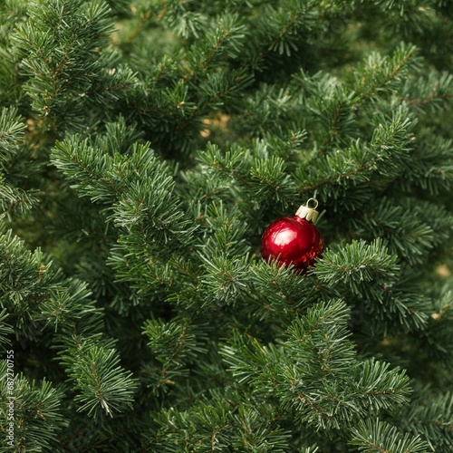 Leaves and christmas decoration