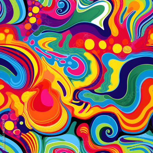 Vivid Psychedelic Swirl Patterns
