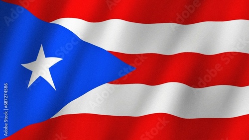 Puerto Rico flag waving in the wind. Flag of Puerto Rico images