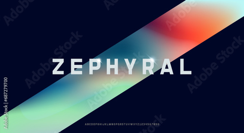 An abstract modern bold alphabet font. digital typography vector illustration design