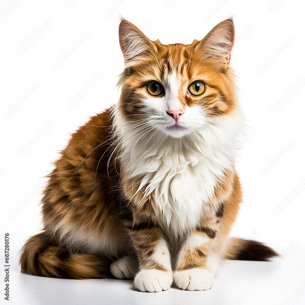 british cat isolated on white	