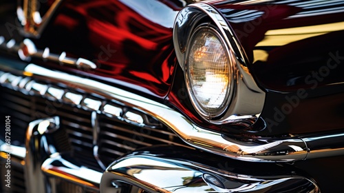 classic car headlight © younas