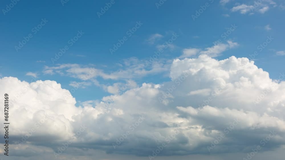 Beautiful blue sky with clouds, time lapse Beautiful blue sky with clouds, time lapse