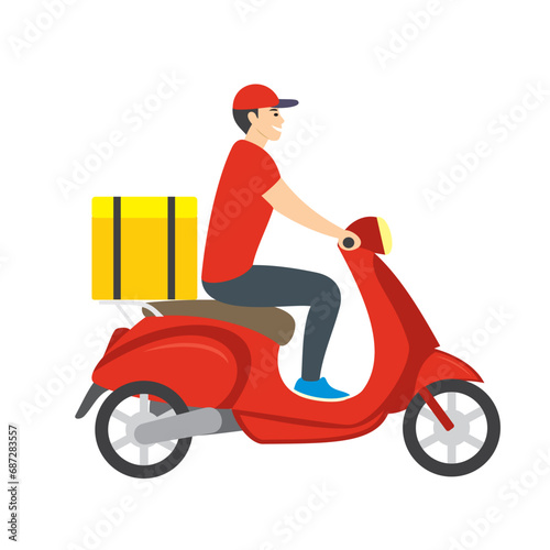 delivery man vector art illustration design © rudy