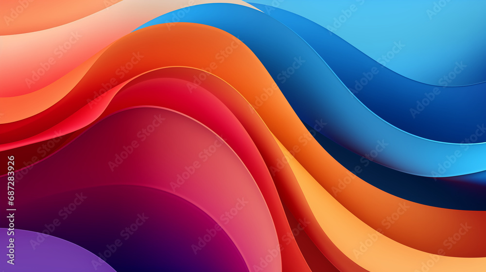 Abstract colorful wave background.