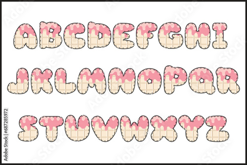 Handcrafted Melted letters color creative art typographic design