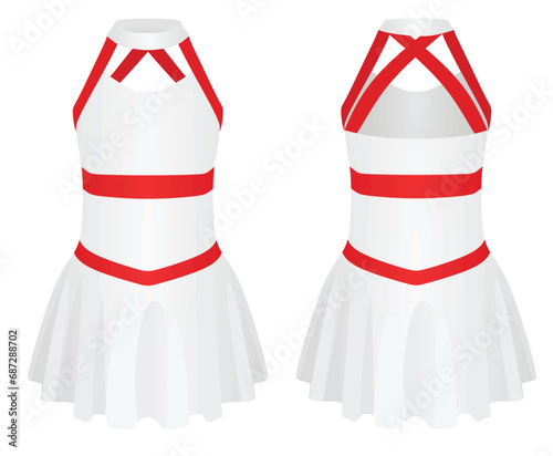Red cheerleaders dress. vector illustration