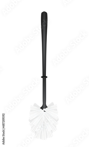 Black toilette brush. vector illustration