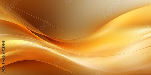 Abstract background of soft lines and waves in golden tones