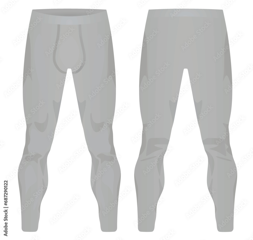 Grey male leggings. vector illustration Grey male leggings. vector illustration