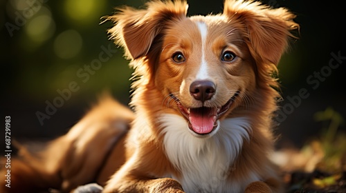 Full-body studio photography of a happy  cute puppy  set against a solid  clean color backdrop  radiating joy and charm.