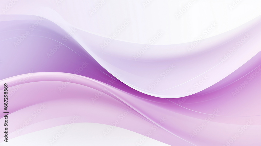 Purple Mist: Flowing Abstract Waves in a White Canvas