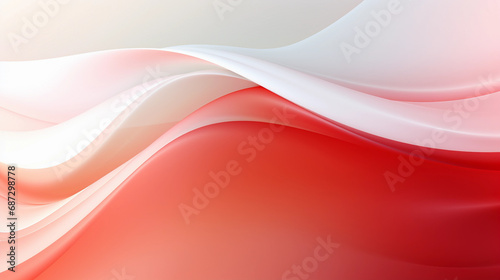 Crimson Currents: Dynamic Waves in White and Red Hues