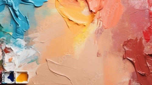 abstract paint splash painted background. Generative AI.	