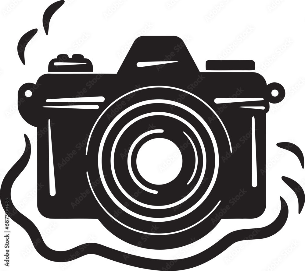 Classic Photography Logo with Vintage Camera SilhouetteCamera