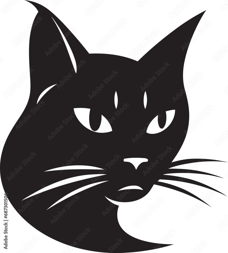 The Cats Playful Stance in VectorWhimsical Cat Silhouette in DetailWhimsical Cat Silhouette in DetailElegant Feline in Contour