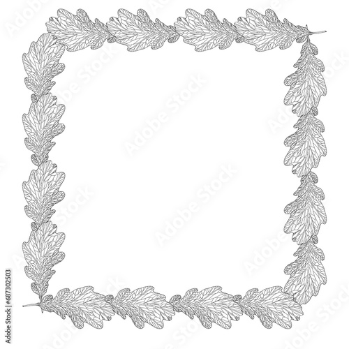 frame with rope oak square 