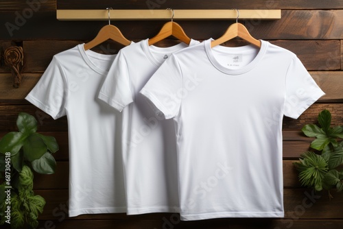 Men's T-shirt with blank space, T-shirt mockup template example for your logo design. Men's clothing, isolated background sport style