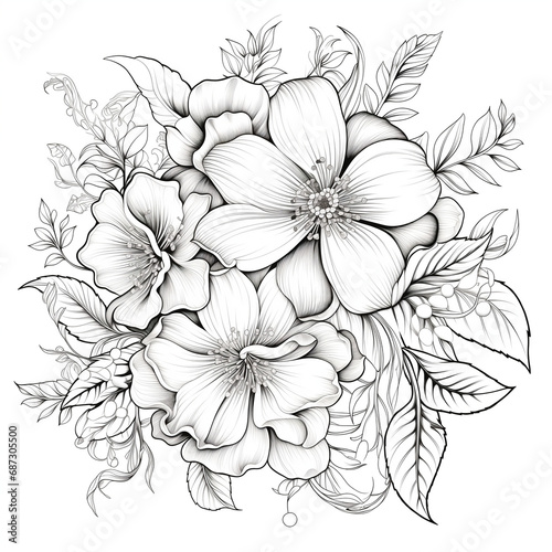 hand drawn flowers