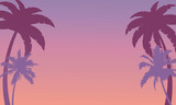 palm tree sunset on the beach (GTA 6 announcement inspired)