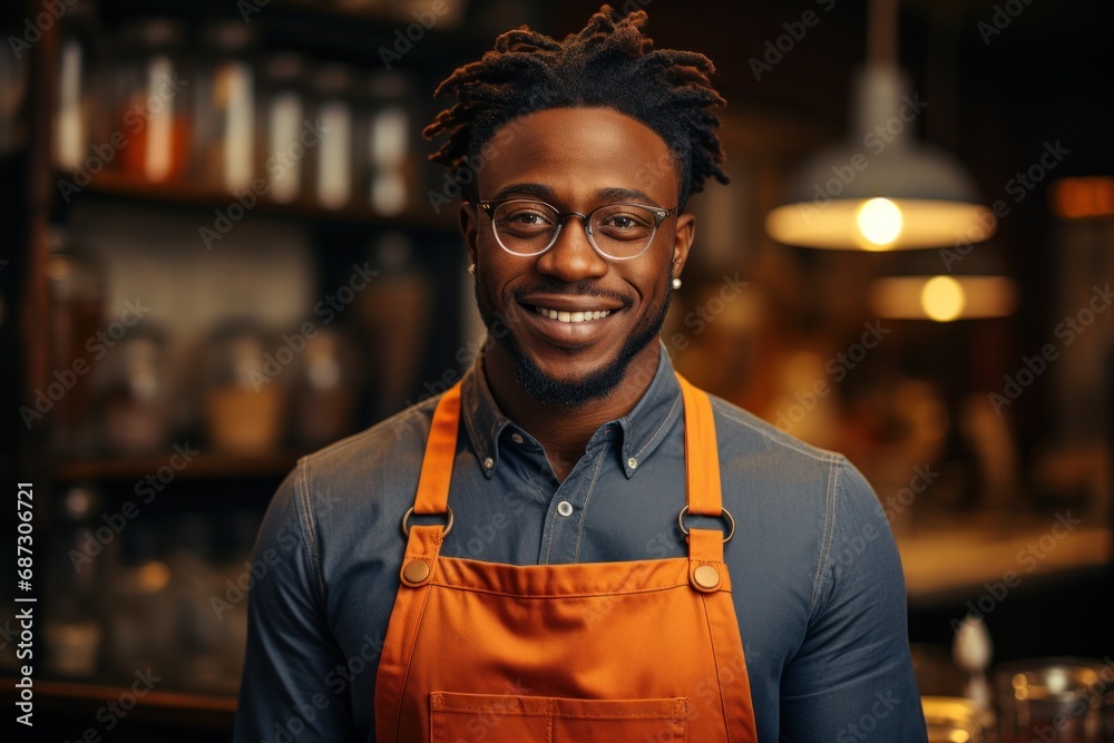 portrait of barista staff at the coffee shop portrait of barista staff at the coffee shop