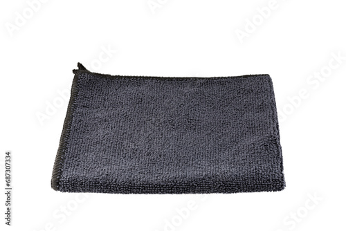 Colorful cleaning rag microfiber cloth. Microfiber cloth for cleaning isolated on white background . Top view.