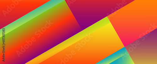Colorful template banner with gradient colors. Design with liquid form. vector