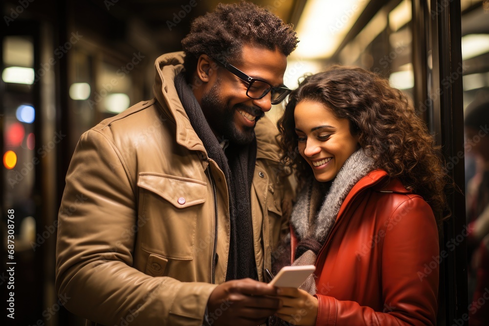 Moments of double happiness: A man gives gifts to a girl on Valentine's Day Moments of double happiness: A man gives gifts to a girl on Valentine's Day