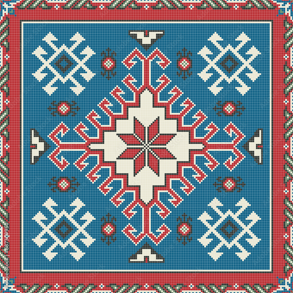 Traditional Georgian folk art embroidery vector pattern Traditional Georgian folk art embroidery vector pattern