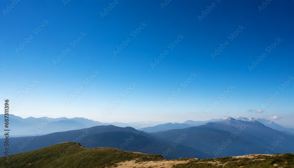natural landscape view of clear blue gradient sky