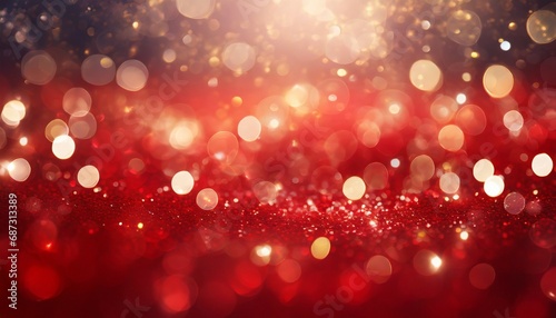 christmas xmas background red abstract valentine red glitter bokeh vintage lights happy holiday new year defocused christmas lights defocused background generative ai