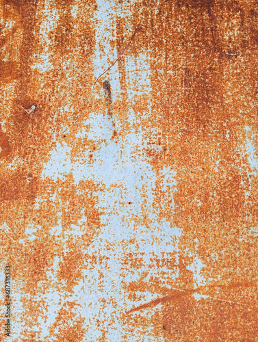Abstract brown rusty grunge background. Weathered and rusty metallic board. Rusted metal plate texture with copy space.