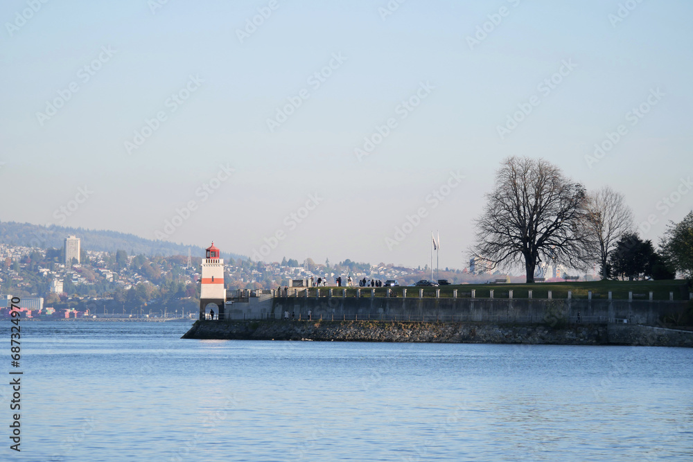 Brockton Point Lighthouse at Stanley Park in Vancouver, British Columbia, Canada