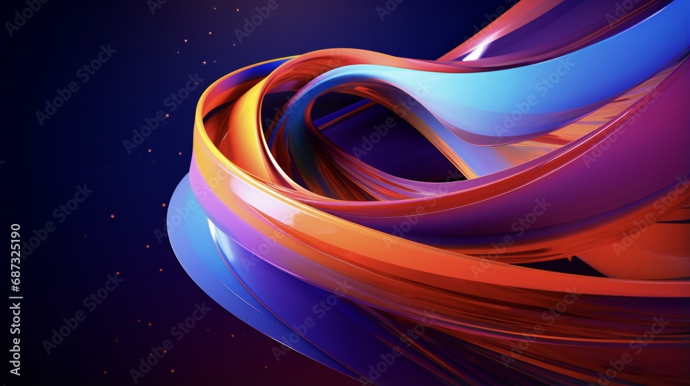 colorful swirls and swirls in a dark background
