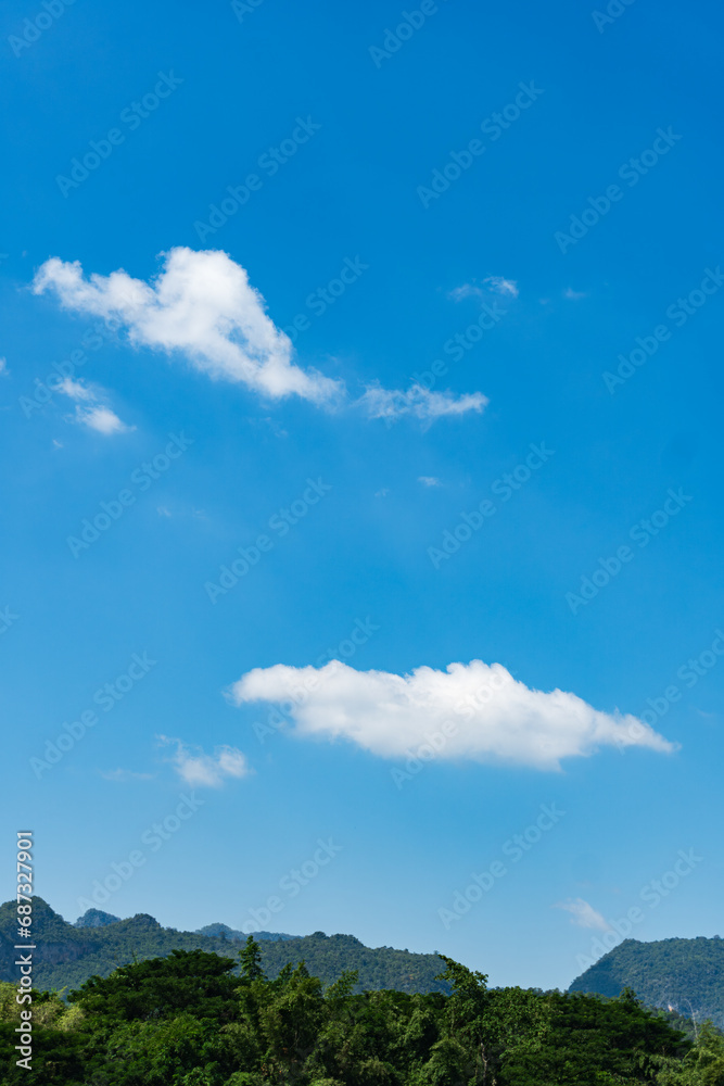 Blue sky on top mountain make you feel fresh weather,beautiful days for travel, Kanchanaburi, Thailand. Blue sky on top mountain make you feel fresh weather,beautiful days for travel, Kanchanaburi, Thailand.