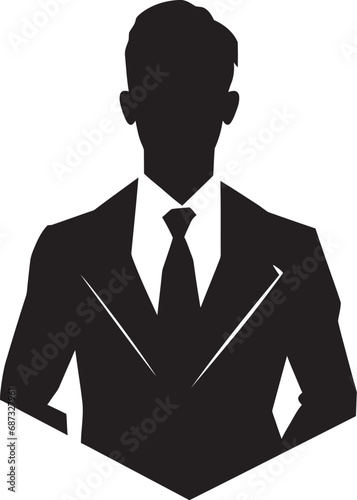 Elegant Noir and White Noir Suit MascotRetro Noir and Monochromatic Noir Profile