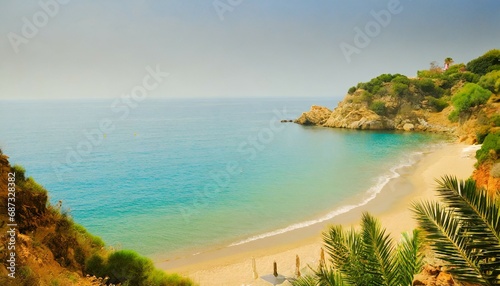 beautiful mediterranean tropical beach background