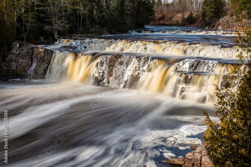 Scenic Waterfall in Winter (long exposure)
