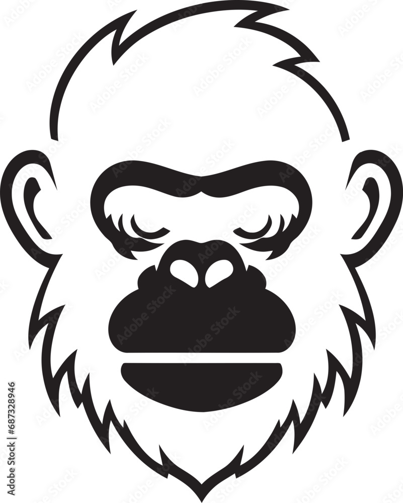 Midnight Monkeys Vector VignettesEnigmatic Ape Artistry