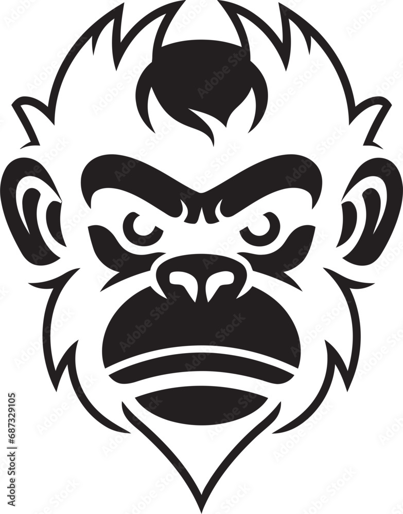 Primates in the Shadows Vector EditionWildlife Noir Ape Vector Art