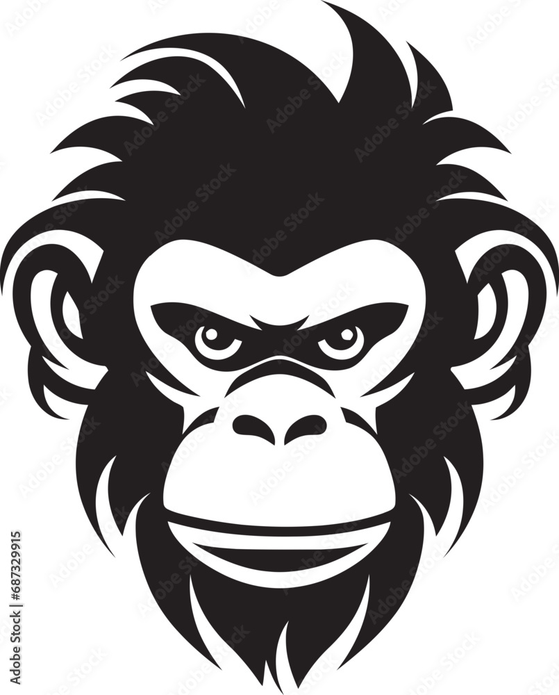 Eternal Love in Monochrome Primate Love in VectorMoonlit Affection Ape and Monkey s Vector Love Story