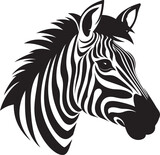 Monochrome Mirage Zebra Pattern Vector EleganceStylish Stripes Zebra Black Vector Intrigue