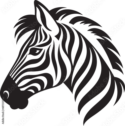 Zebra Essence Dreams Black and White VectorStriped Silhouette Zebra Pattern Vector Harmony