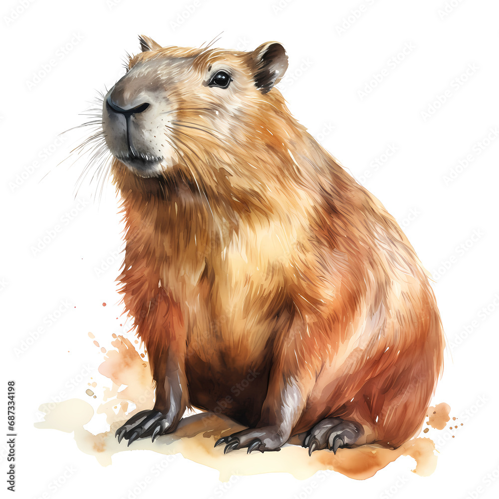 Watercolor Capybara Clipart Watercolor Capybara Clipart