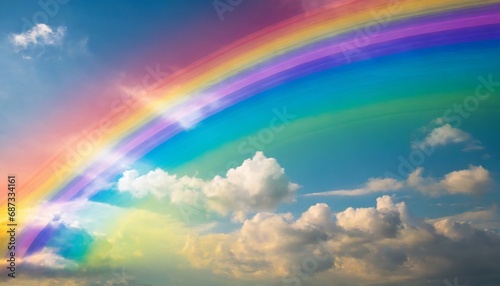 colorful rainbow sky background generative ai