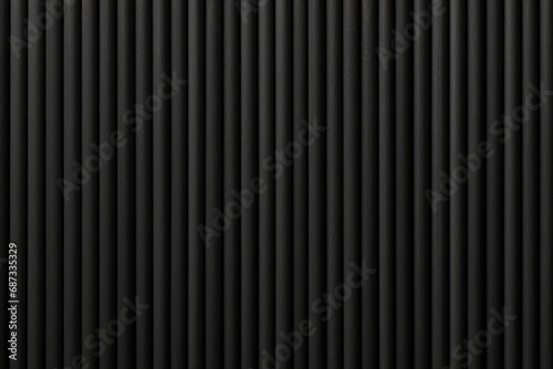 Black corrugated cardboard texture useful as a background, Horizontal stripes, Ai Generated